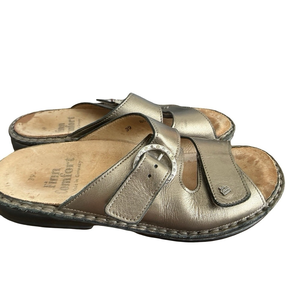 Finn Comfort‎ Jamaica Women's 39  US 8.5 Metallic Gold Leather Sandals Jamaika